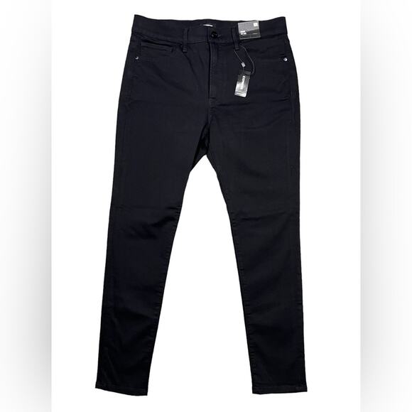 Express Skinny Mid Rise Black Stretch Denim Jeans Womens Size 10 Regular NWT - Picture 1 of 9